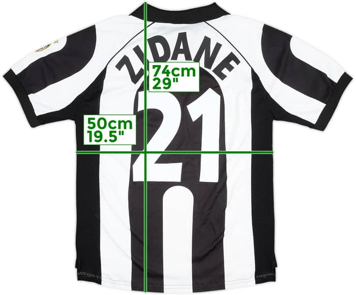 1997-98 Juventus Centenary Home Shirt Zidane #21 - 8/10 - (M)
