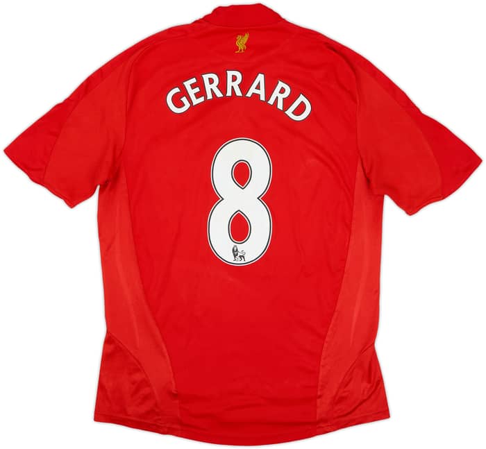 2008-10 Liverpool Camiseta Local Gerrard #8 - 5/10 - (M)