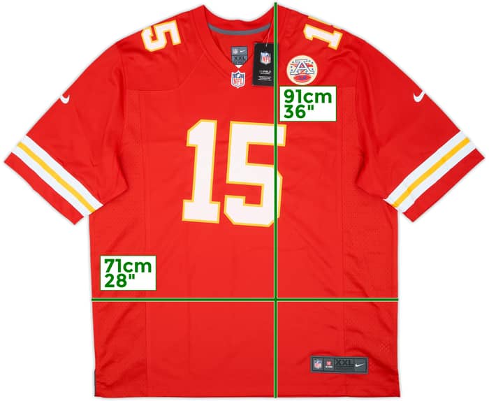 2017-25 Kansas City Chiefs Mahomes #15 Nike Game Home Jersey (XXL)
