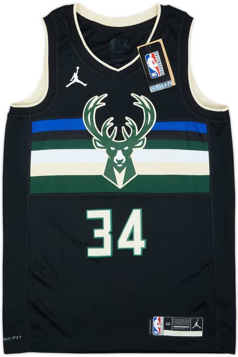 2020-22 Milwaukee Bucks Antetokounmpo #34 Jordan Swingman Alternate Jersey (S)