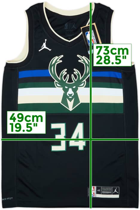 2020-22 Milwaukee Bucks Antetokounmpo #34 Jordan Swingman Alternate Jersey (S)