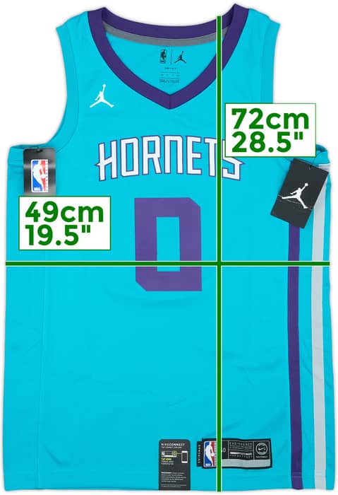 2018-20 Charlotte Hornets Bridges #0 Jordan Swingman Away Jersey (S)