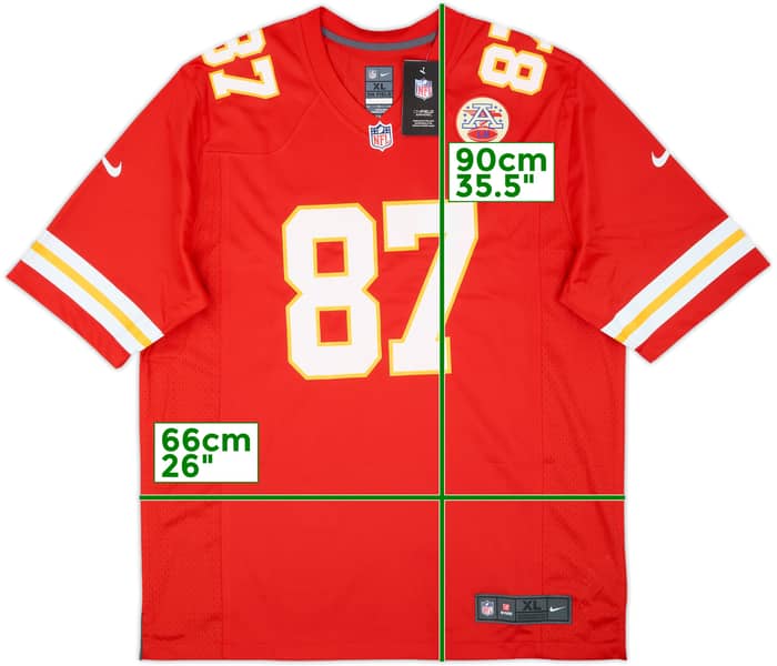 2013-25 Kansas City Chiefs Kelce #87 Nike Game Home Jersey (XL)
