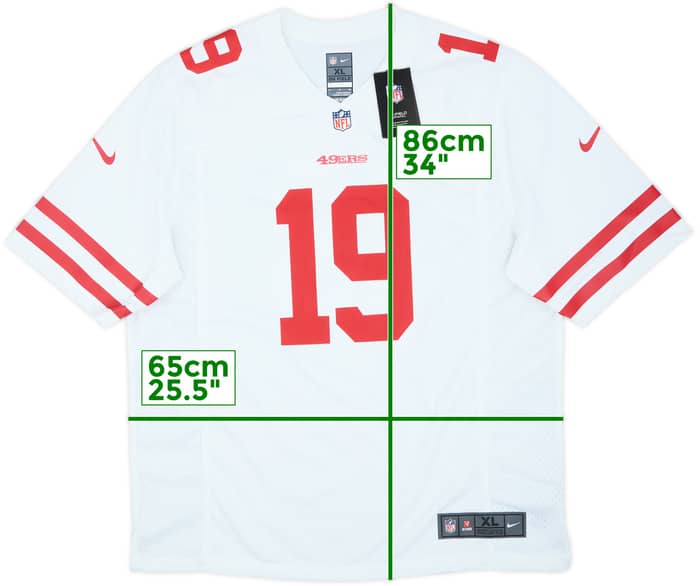 2019-21 San Francisco 49ers Samuel #19 Nike Game Away Jersey (XL)