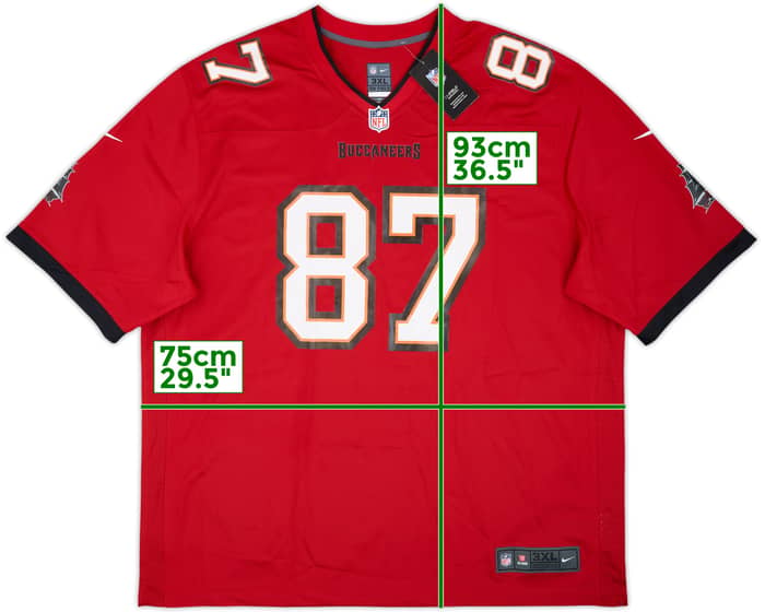 2020-21 Tampa Bay Buccaneers Gronkowski #87 Nike Game Home Jersey (3XL)