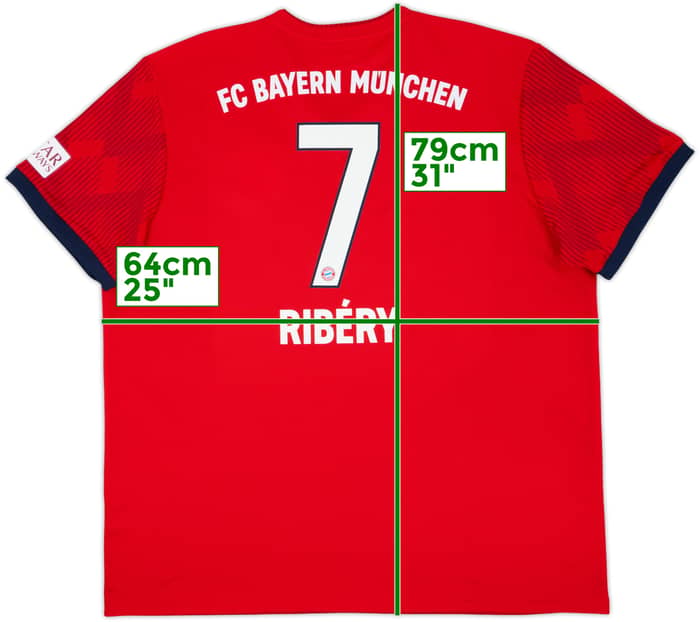 2018-19 Bayern Munich Home Shirt Ribery #7 - 9/10 - (XXL)