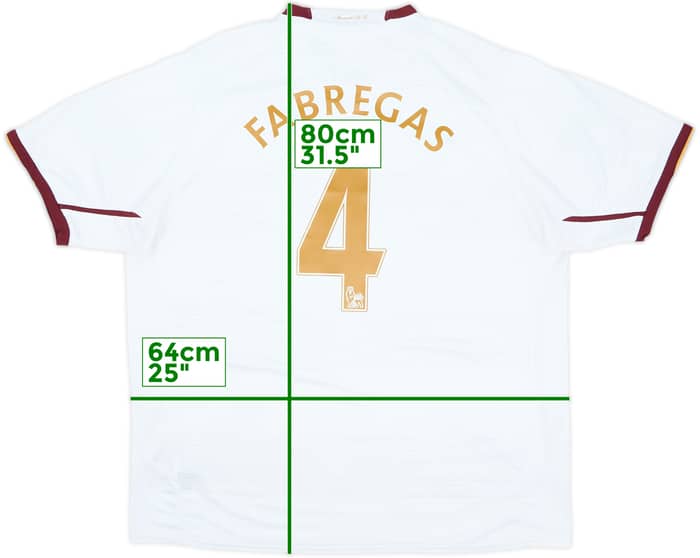 2007-08 Arsenal Away Shirt Fabregas #4 - 6/10 - (XXL)