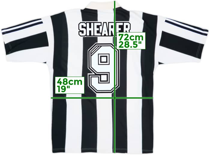 1995-97 Newcastle Home Shirt Shearer #9 - 6/10 - (M)