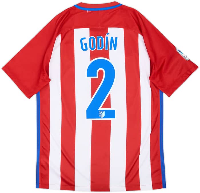 Camiseta de local del Atletico Madrid 2016-17 Godin #2 - 6/10 - (M)