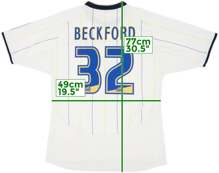 2005-06 Leeds United Home Shirt Beckford #32 - 6/10 - (M)