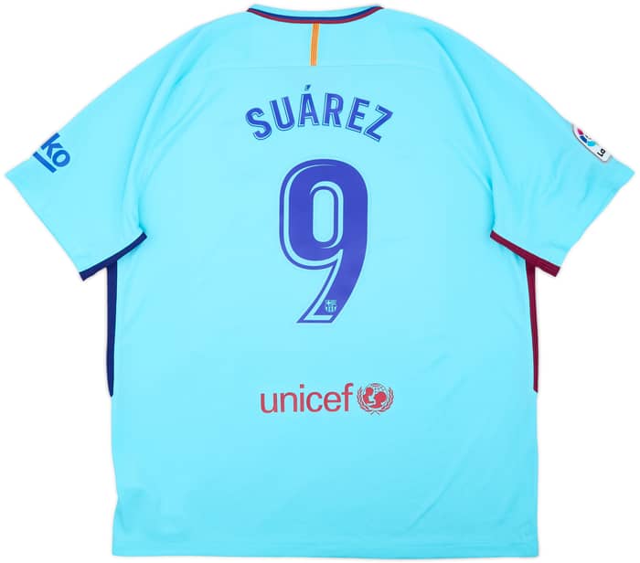 2017-18 Barcelona Away Shirt Suarez #9 - 8/10 - (XXL)
