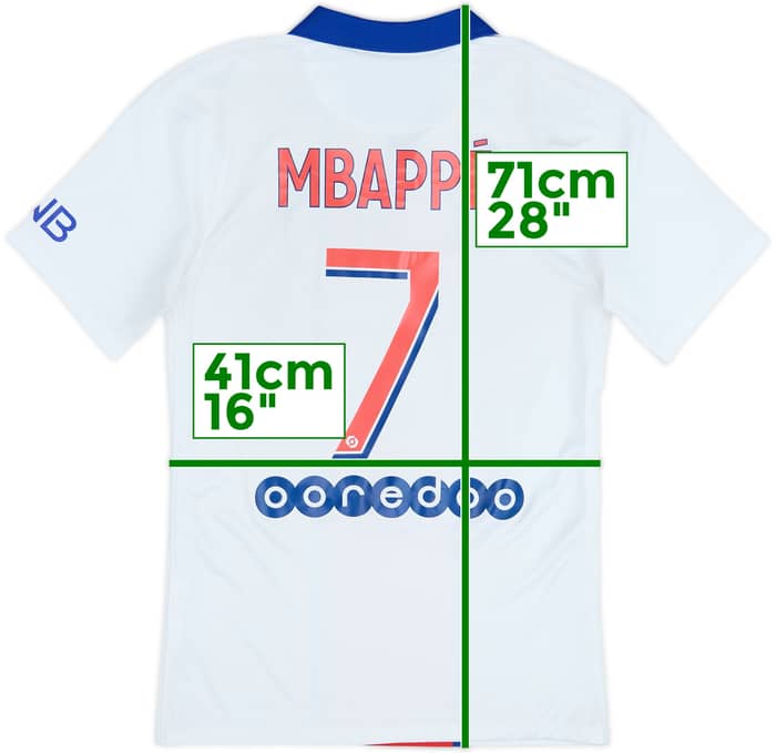 2020-21 Paris Saint-Germain Away Shirt Mbappe #7 - 6/10 - (XS)