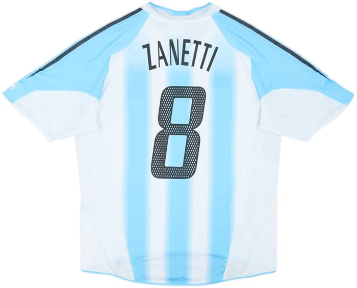 2004-05 Argentina Home Shirt Zanetti #8 - 8/10 - (M)