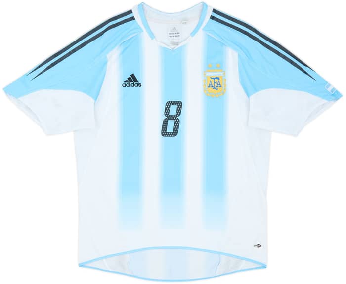 2004-05 Argentina Home Shirt Zanetti #8 - 8/10 - (M)