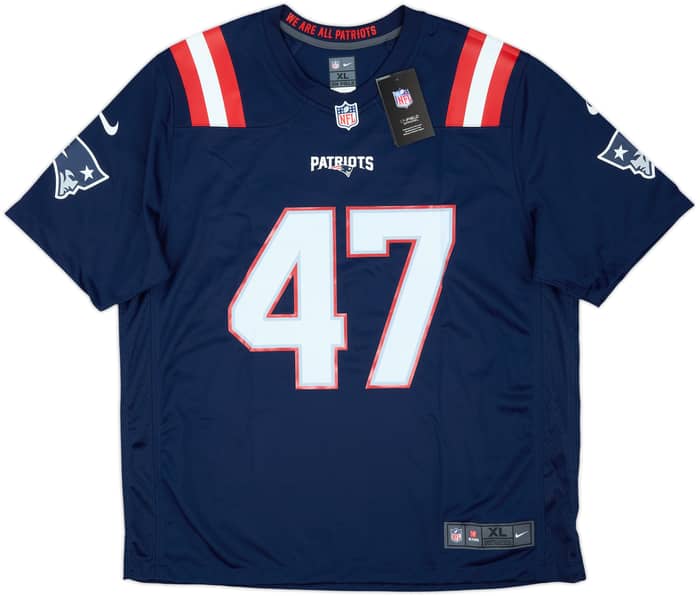 2020-21 New England Patriots Johnson #47 Nike Game Home Jersey (XL)