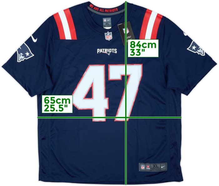 2020-21 New England Patriots Johnson #47 Nike Game Home Jersey (XL)