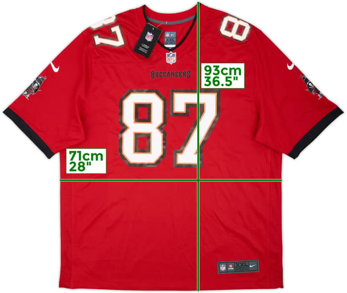 2020-21 Tampa Bay Buccaneers Gronkowski #87 Nike Game Home Jersey (XXL)