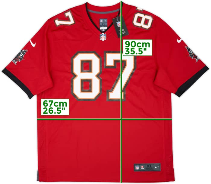 2020-21 Tampa Bay Buccaneers Gronkowski #87 Nike Game Home Jersey (XL)