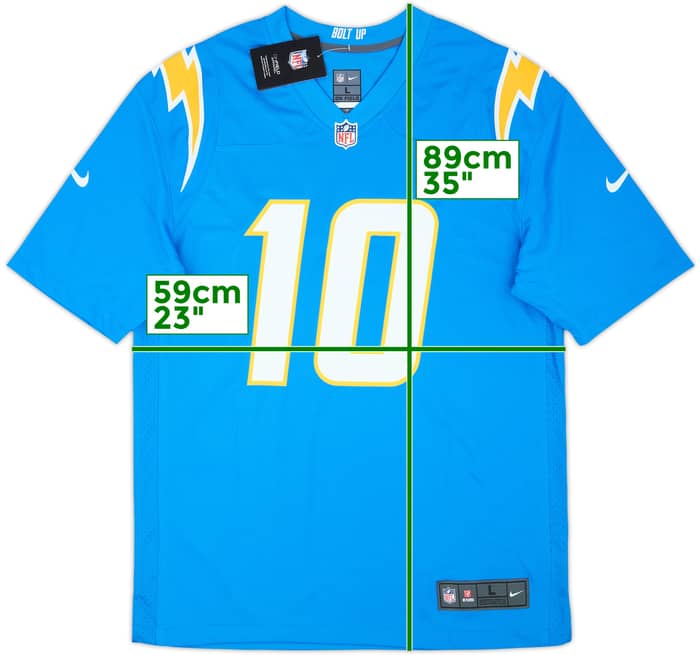 2020-25 LA Chargers Herbert #10 Nike Game Home Jersey (L)