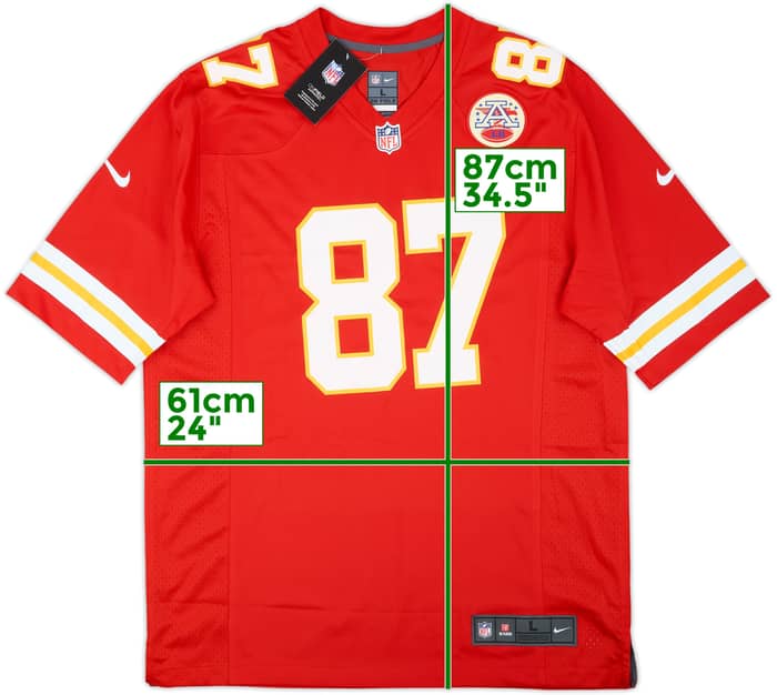 2013-25 Kansas City Chiefs Kelce #87 Nike Game Home Jersey (L)