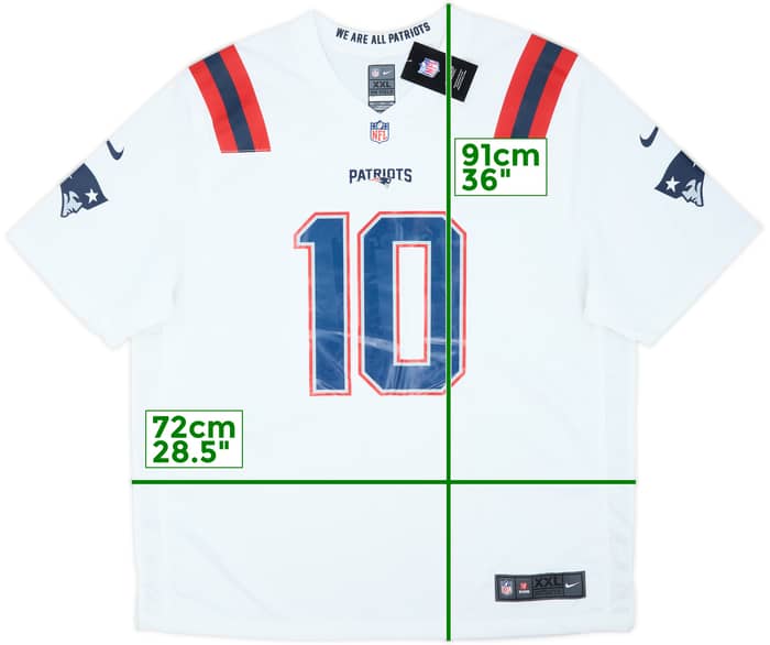 2021-23 New England Patriots Jones #10 Nike Game Away Jersey (XXL)