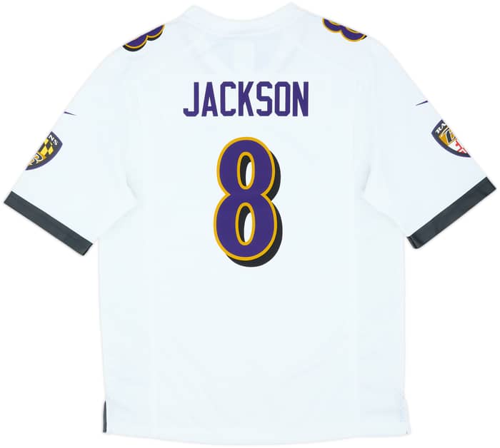 2018-25 Baltimore Ravens Jackson #8 Nike Game Away Jersey (M)