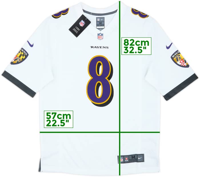 2018-25 Baltimore Ravens Jackson #8 Nike Game Away Jersey (M)