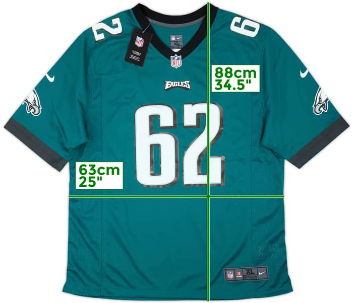 2012-23 Philadelphia Eagles Kelce #62 Nike Game Home Jersey (XL)