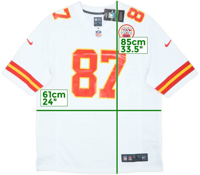 2013-25 Kansas City Chiefs Kelce #87 Nike Game Away Jersey (L)