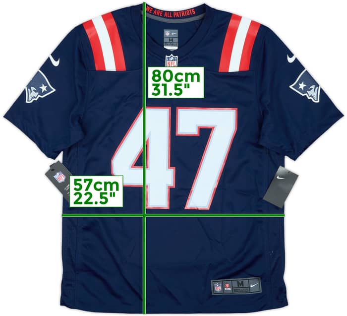 2020-21 New England Patriots Johnson #47 Nike Game Home Jersey (M)