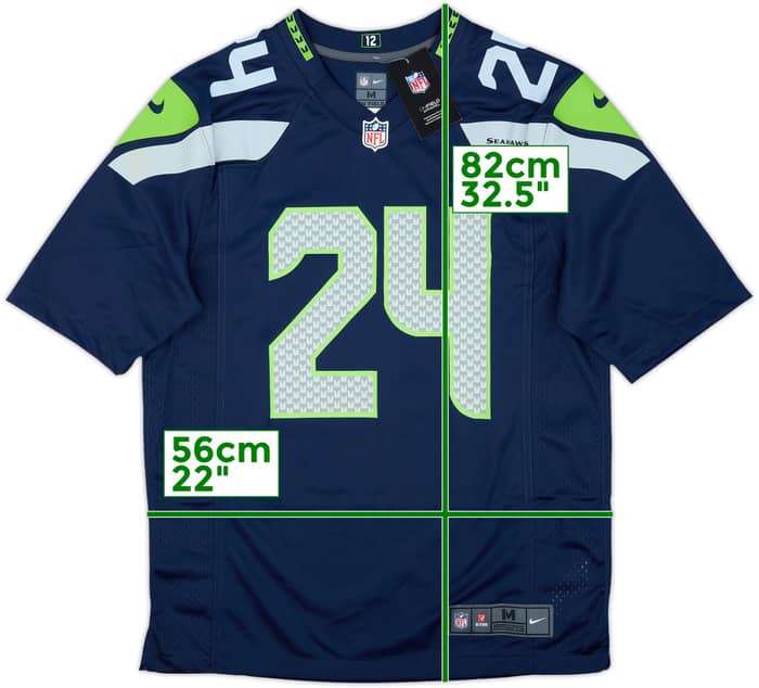 2019 Seattle Seahawks Lynch #24 Nike Game Home Jersey (M)