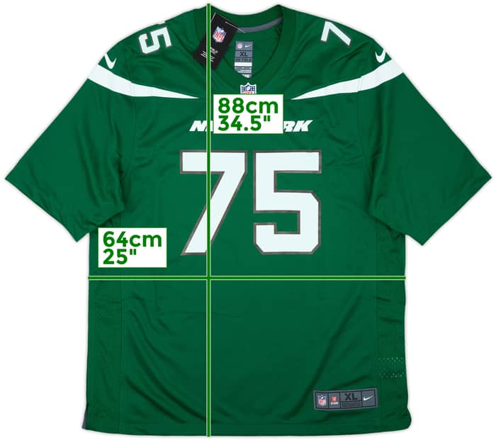 2021-23 New York Jets Vera-Tucker #75 Nike Game Home Jersey (XL)