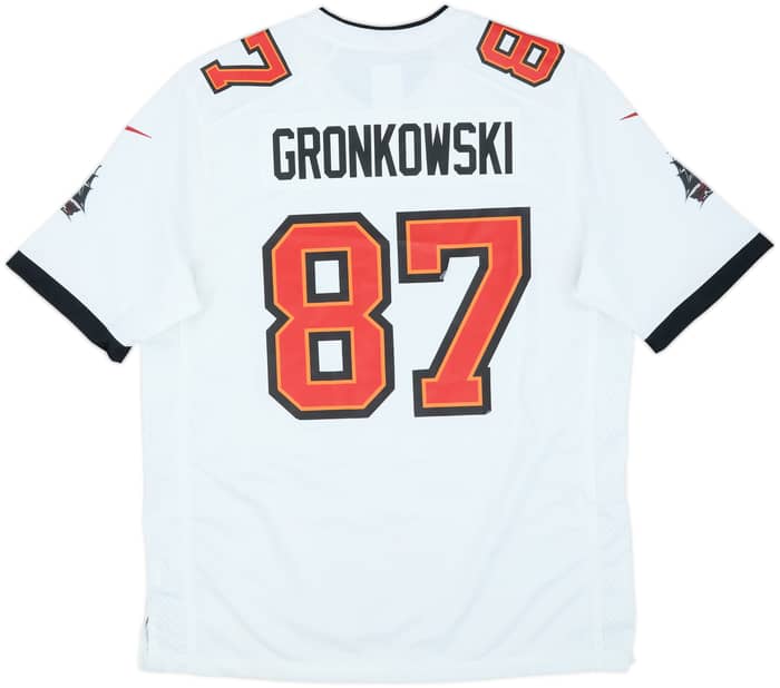 2020-21 Tampa Bay Buccaneers Gronkowski #87 Nike Maillot Game extérieur (L)