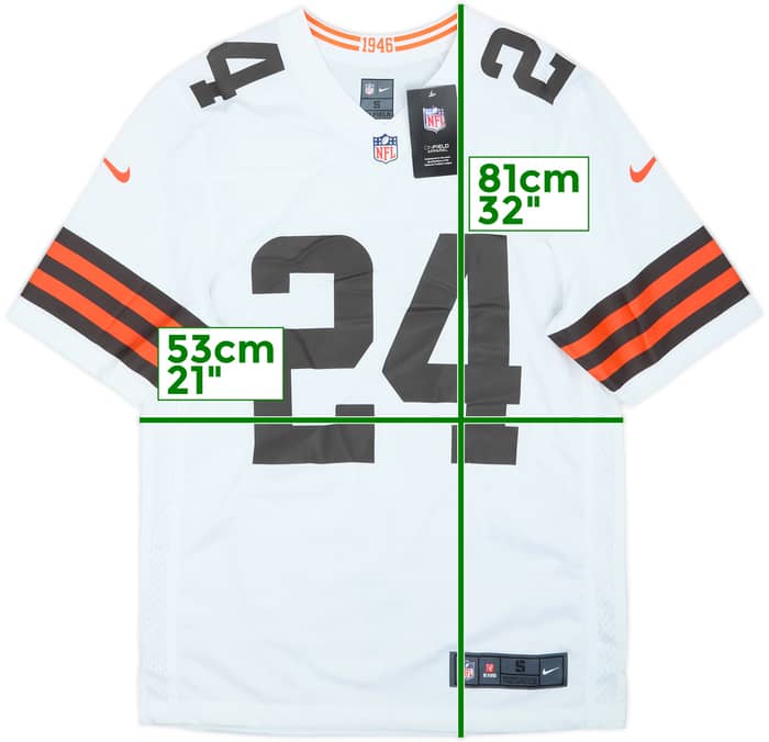2020-24 Cleveland Browns Chubb #24 Nike Game Away Jersey (S)