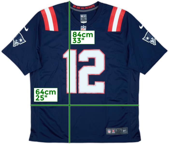 2016-19 New England Patriots Brady #12 Nike Game Alternate Jersey - 7/10 - (XL)