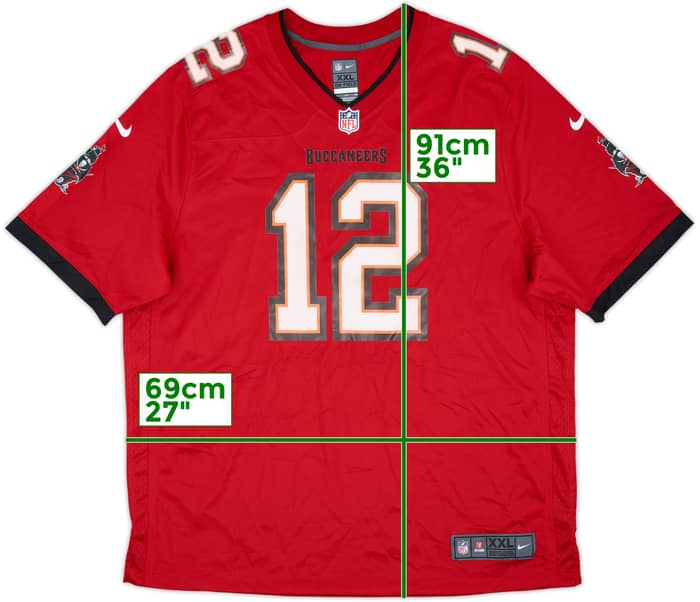 2020-22 Tampa Bay Buccaneers Brady #12 Nike Game Home Jersey - 6/10 - (XXL)