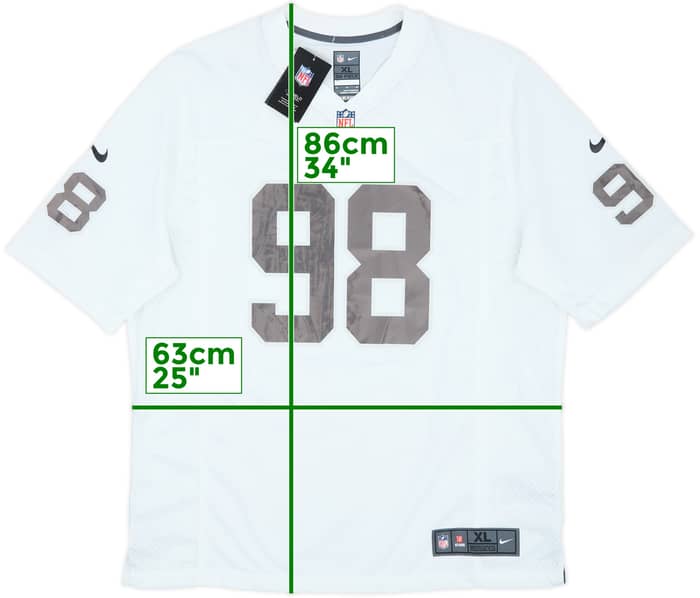2020-25 Las Vegas Raiders Crosby #98 Nike Game Away Jersey (XL)
