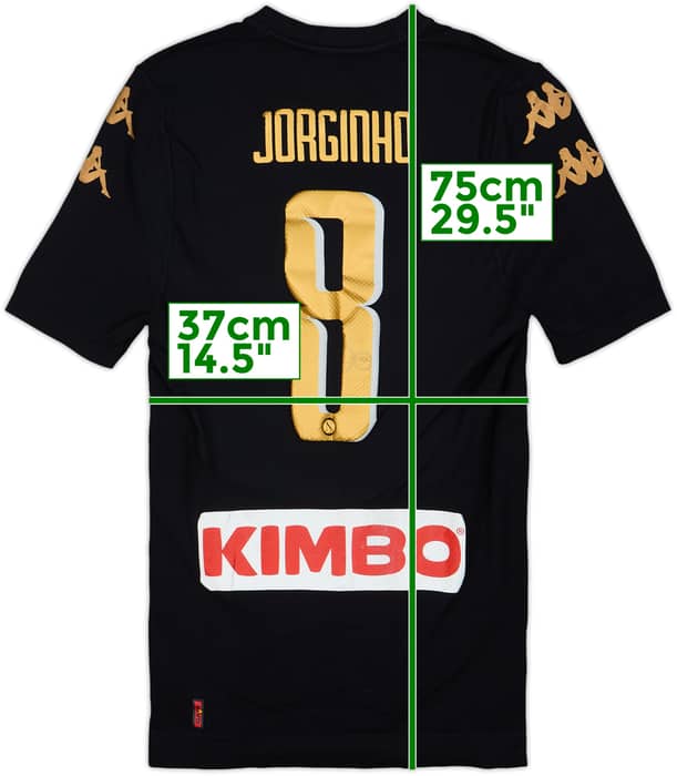 2016-17 Napoli Authentic Third Shirt Jorginho #8 - 6/10 - (L/XL)