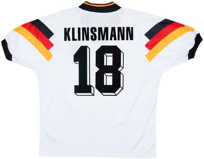 1992-94 Germany Home Shirt Klinsmann #18 - 9/10 - (L/XL)
