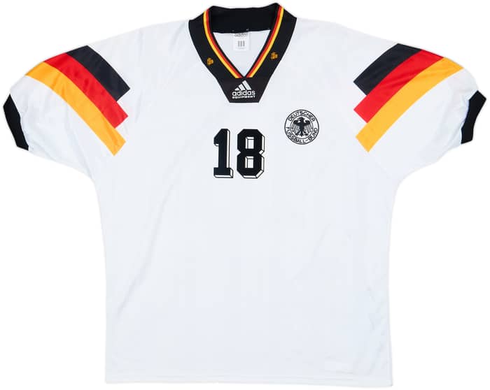 1992-94 Germany Home Shirt Klinsmann #18 - 9/10 - (L/XL)