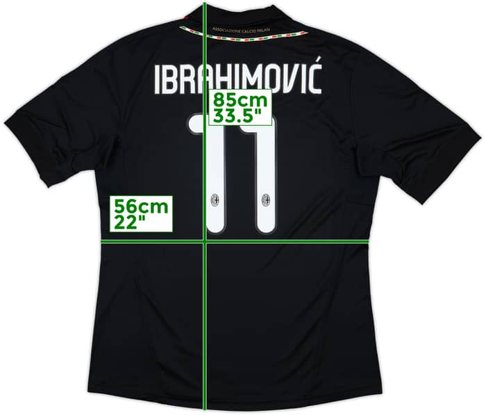 2011-12 AC Milan Third Shirt Ibrahimovic #11 (XL)