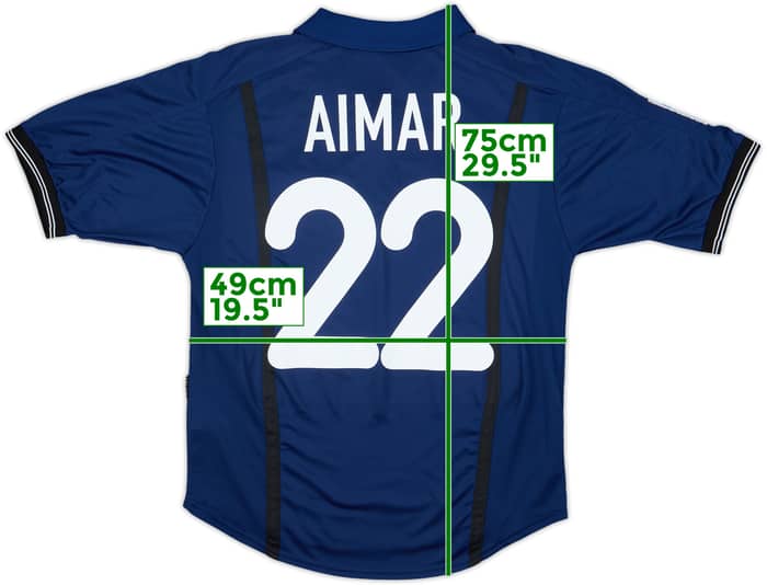 2000-01 Valencia Away Shirt Aimar #22 - 9/10 - (S)