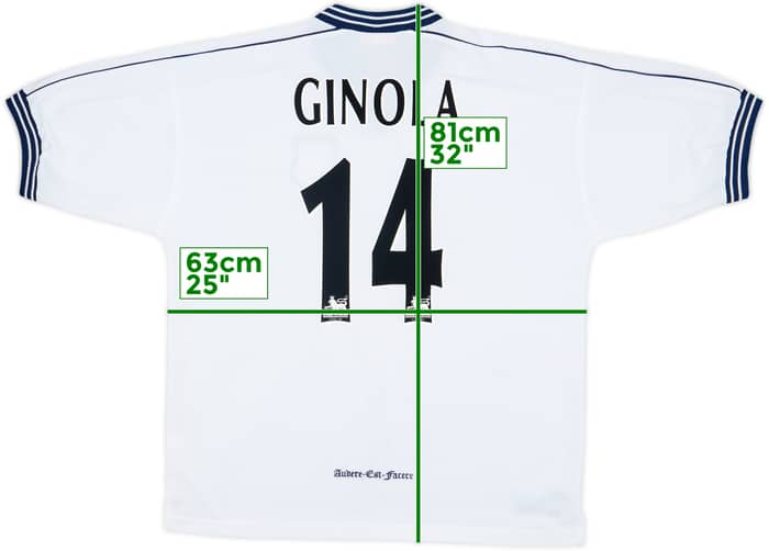 1997-99 Tottenham Home Shirt Ginola #14 - 10/10 - (XL)