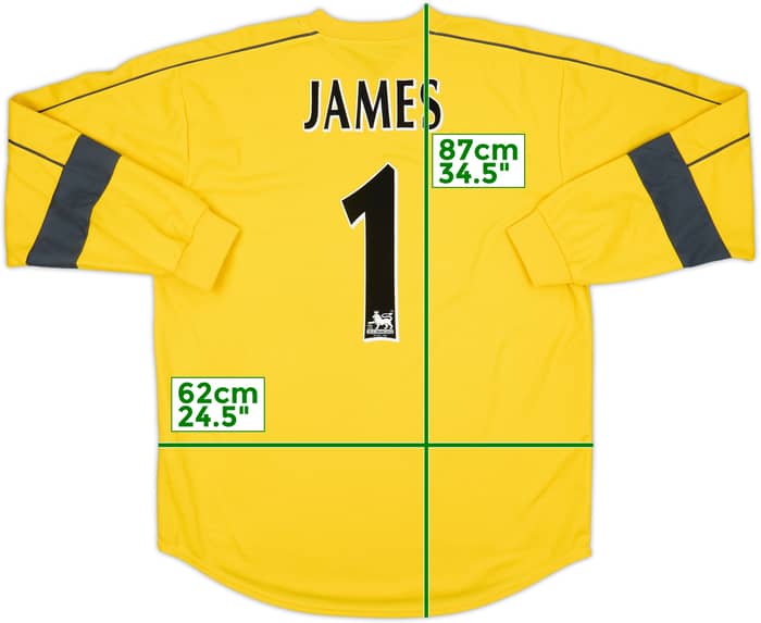 2001-03 West Ham GK Shirt James #1 - 8/10 - (XXL)