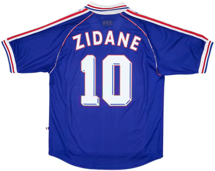1998-00 France Home Shirt Zidane #10 - 8/10 - (L)