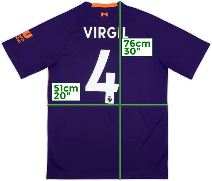 2018-19 Liverpool Away Shirt Virgil #4 - 9/10 - (L)