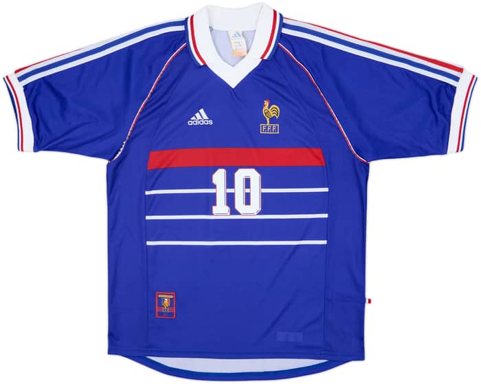 1998-00 France Home Shirt Zidane #10 - 9/10 - (M)