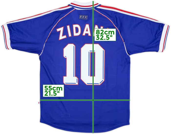 1998-00 France Home Shirt Zidane #10 - 9/10 - (M)