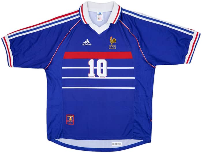 1998-00 France Home Shirt Zidane #10 - 8/10 - (XL)