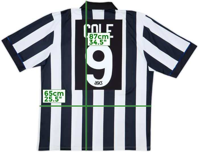 1993-95 Newcastle Home Shirt Cole #9 - 6/10 - (XXL)